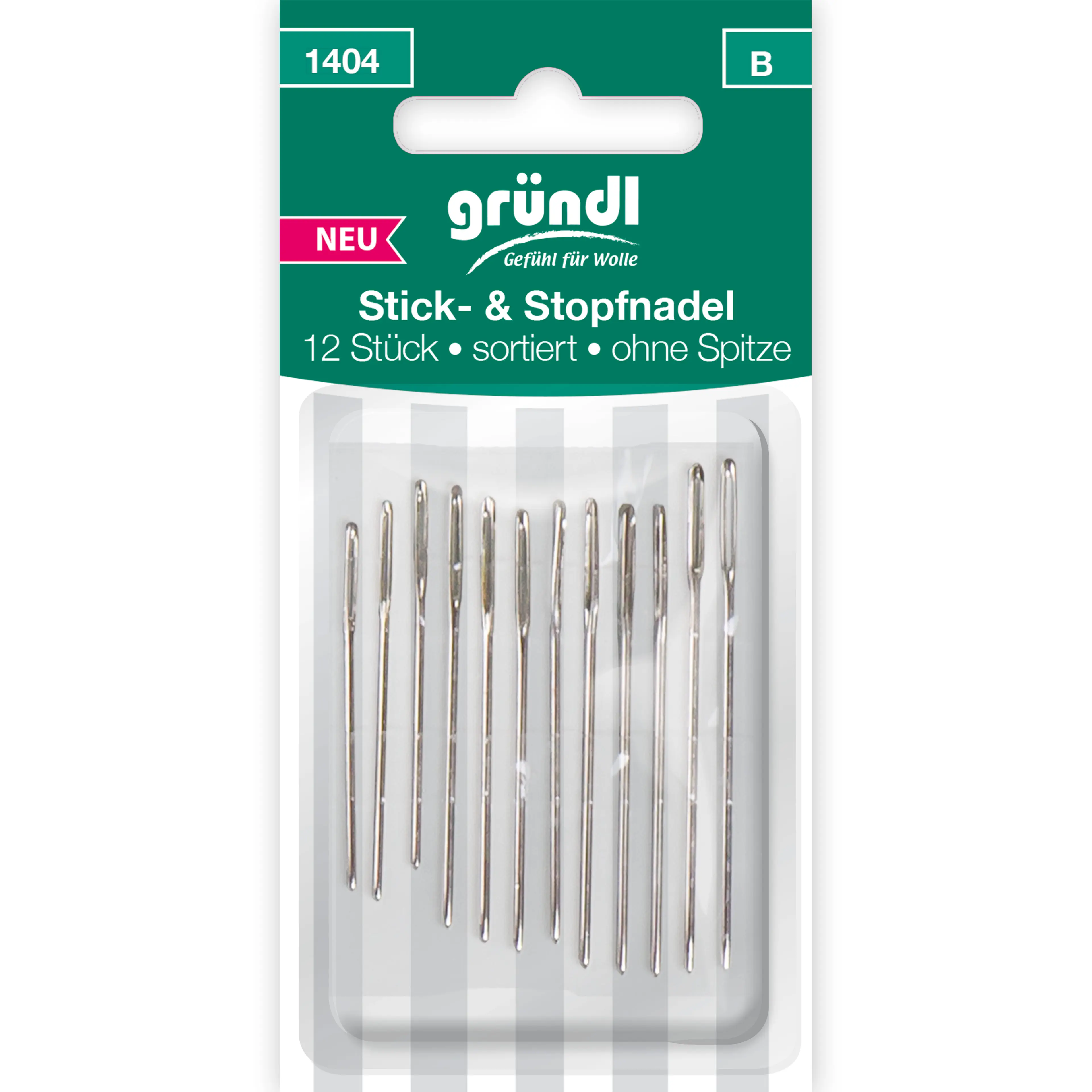 Stick- & Stopfnadeln ohne Spitze, 12 Nadeln Stick- & Stopfnadeln ohne Spitze, 12 Nadeln