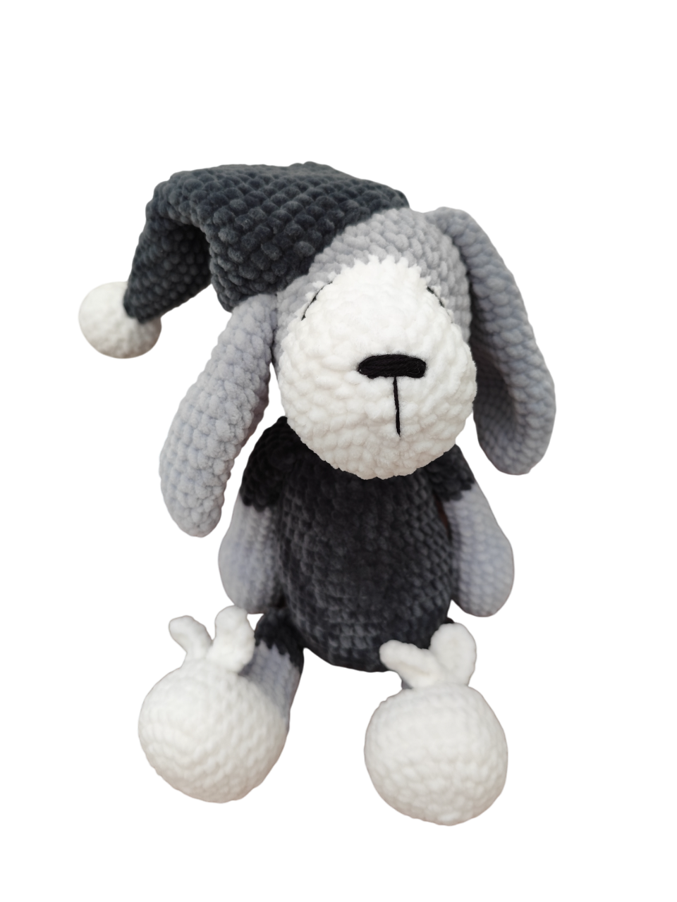Plüschhund "Schlafender Hund mit Hut" Plüschhund "Schlafender Hund mit Hut"